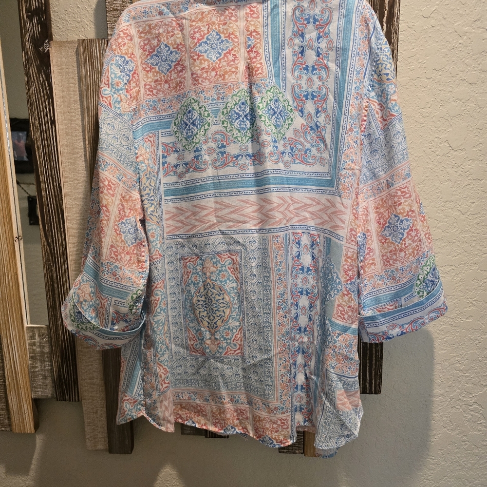 Chico's Multicolor Patterned Blouse - image 2